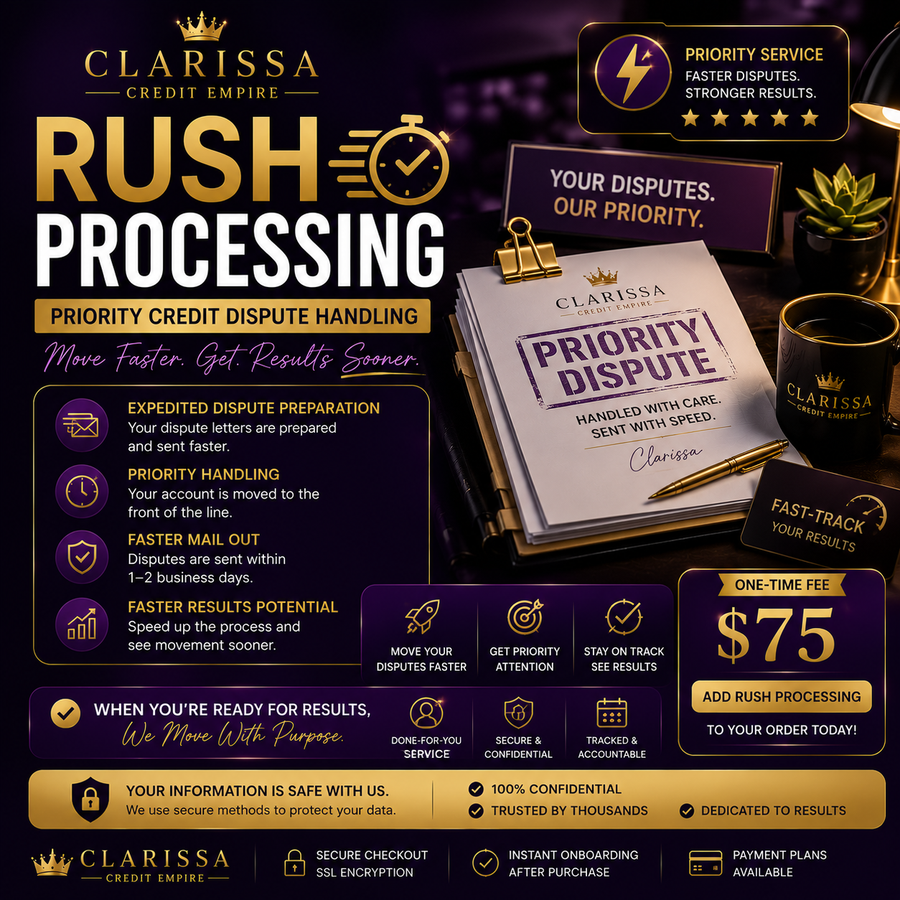 Rush Processing – Priority Credit Dispute Handling