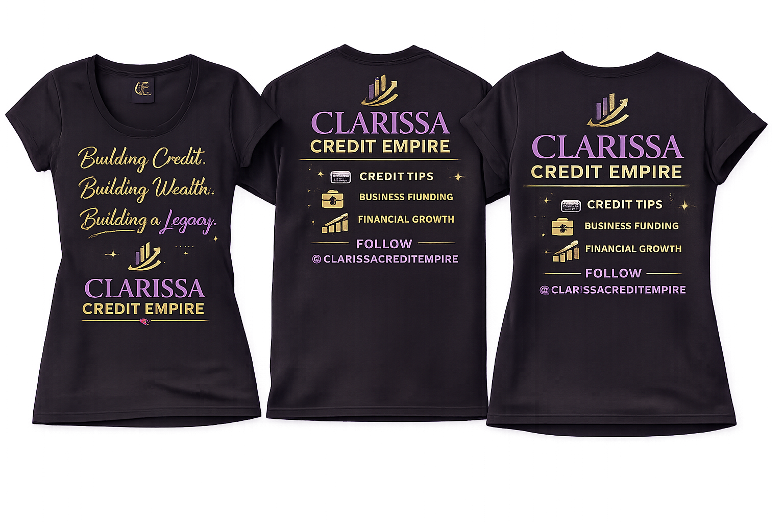 Clarissa Credit Empire™ Signature Legacy Tee – Unisex Premium Shirt
